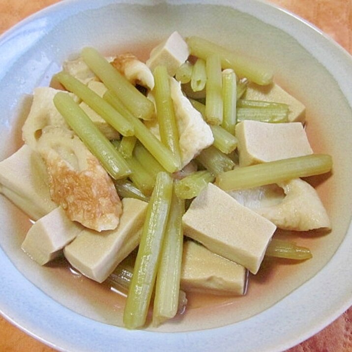 蕗・高野豆腐・竹輪の煮物